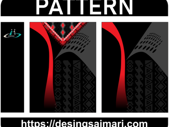 Pattern Red Black Geometric