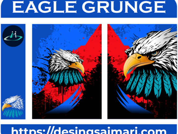 Eagle Grunge Pattern Vector