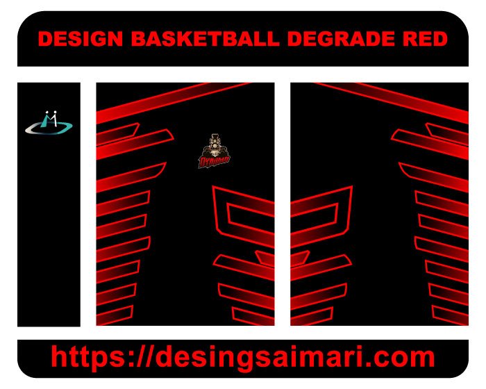 DESIGN BASKETBALL DEGRADE RED