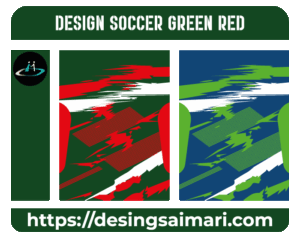 DESIGN SOCCER GREEN RED