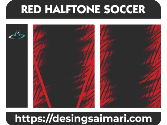 RED HALFTONE SOCCER