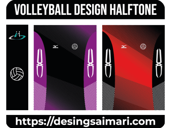 VOLLEYBALL DESIGN HALFTONE