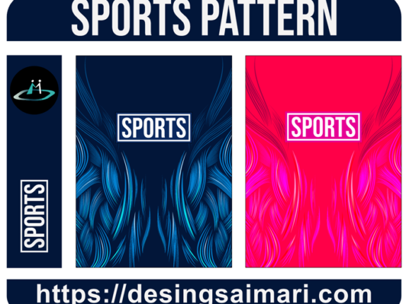 Sports Pattern Lines Degrades Blues