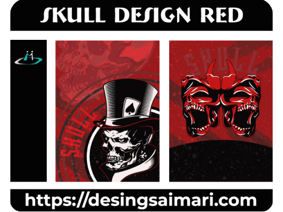 SKULL DESIGN RED