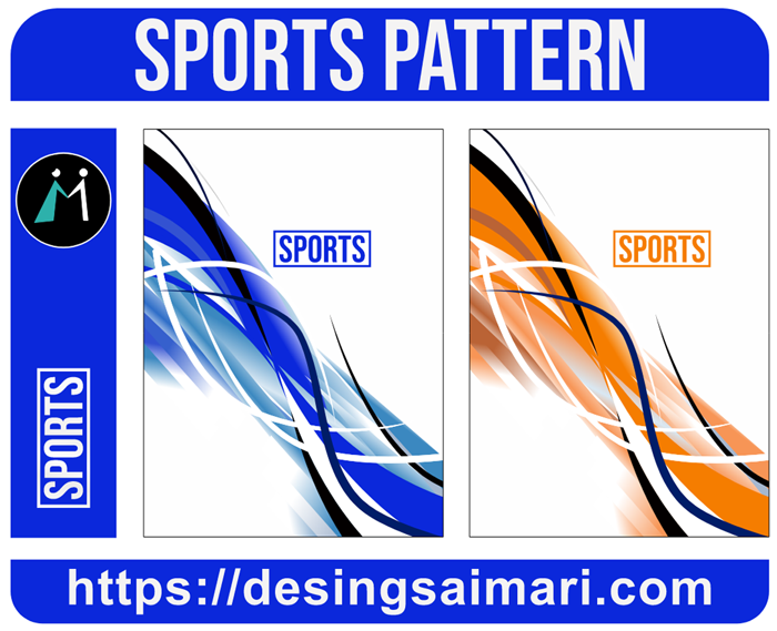Sports Degrades Lines Blue Orange