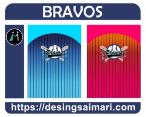 Bravos Baseball Desings vector