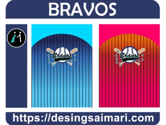 Bravos Baseball Desings vector