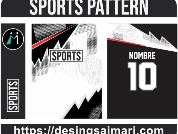 Sports Chinitos Pointillizer Black vector jersey