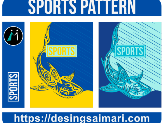 Sports Shark Blue Aqua vector