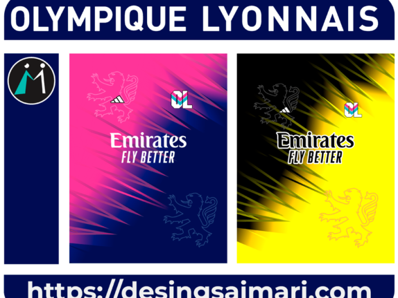 Olympique de Lyon Fantasy Degrades Vector