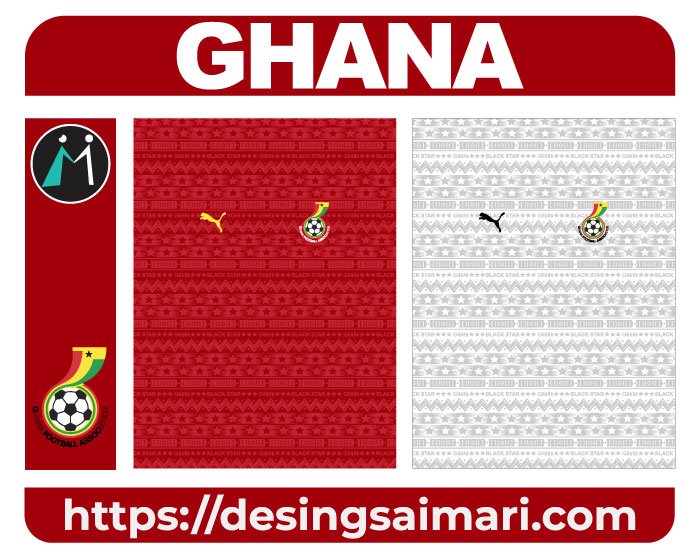 Selección Ghana 2014 visita vector
