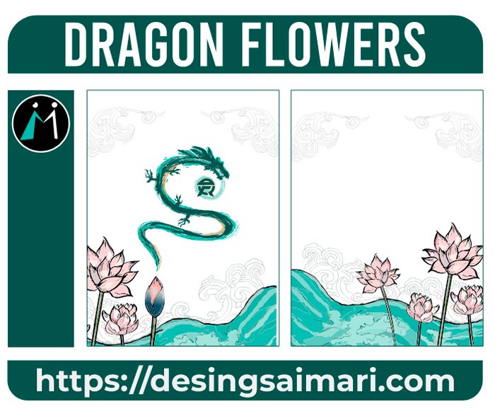 Dragons Flowers Concept Green