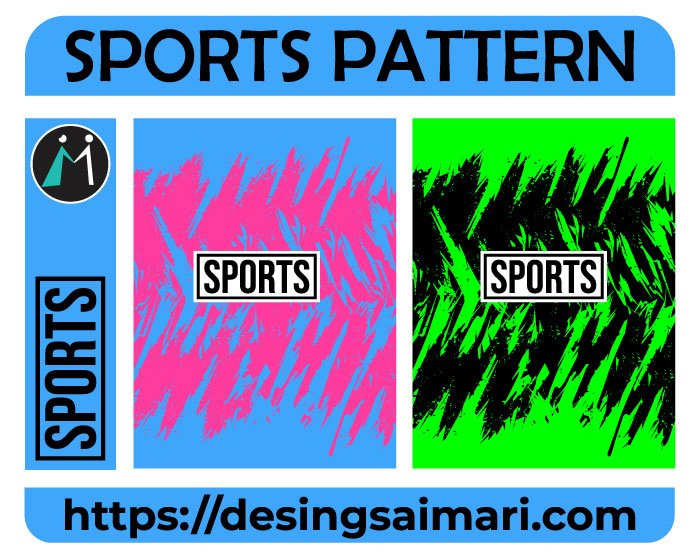 Sports Pattern Grunge Pink Green