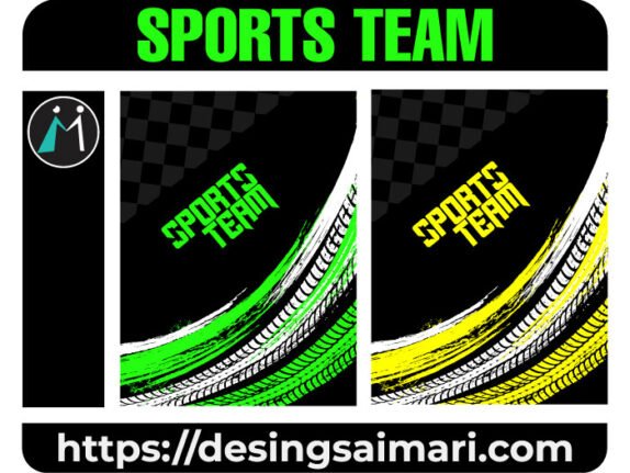 Sports Team Grunge Black Vector Motocross