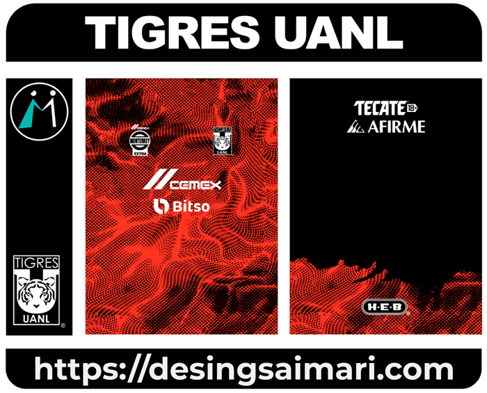 Tigres UANL 2023-24 Third vector