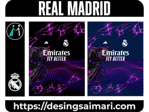 Real Madrid Concept Black Cougar Vector