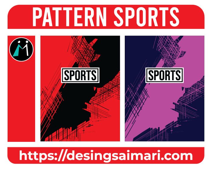 Pattern Sports Red Black Grunge Vector