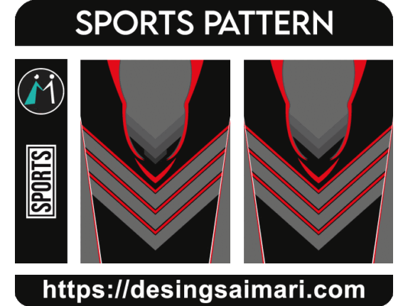 Sports Pattern Black Red