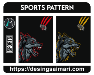 Sports Pattern Wolf