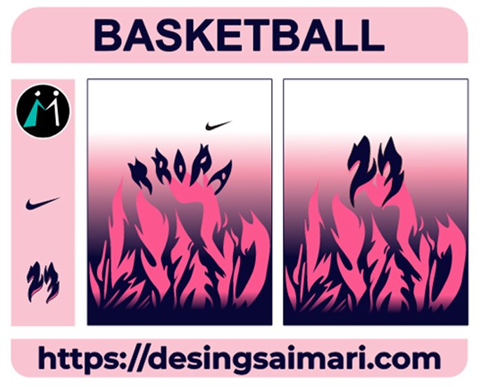 Basketball Pink Fire
