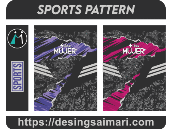 Sports Pattern Geometric Super Mujer