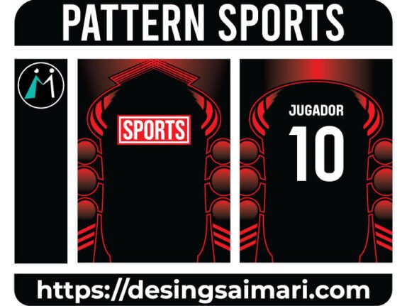 Sports Pattern Red Black