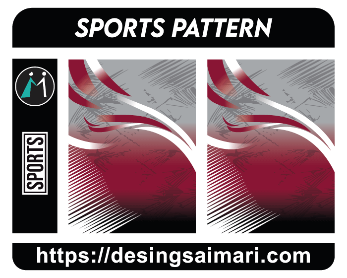 Sports Pattern Red Soccer