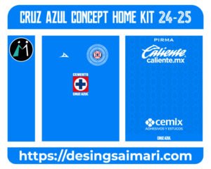 Cruz Azul Concept Home Kit 24-25