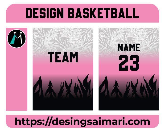 Design Basketball Pink Black