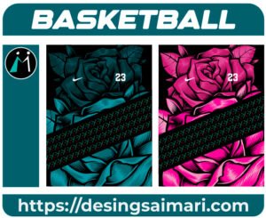 Basketball Flower Desings