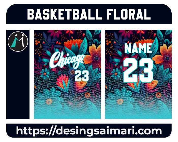 Basketball Design Floral