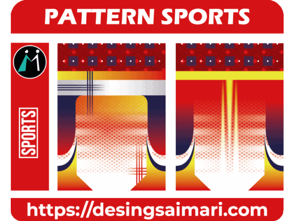 Pattern Sports Red Geometrico