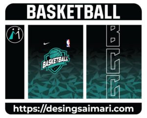 Basketball Geometric Degrade Concept