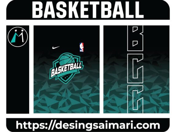 Basketball Geometric Degrade Concept