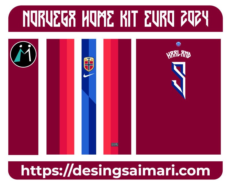 Noruega Home Kit Euro 2024