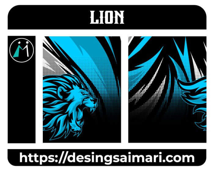 Lion Blue and Black