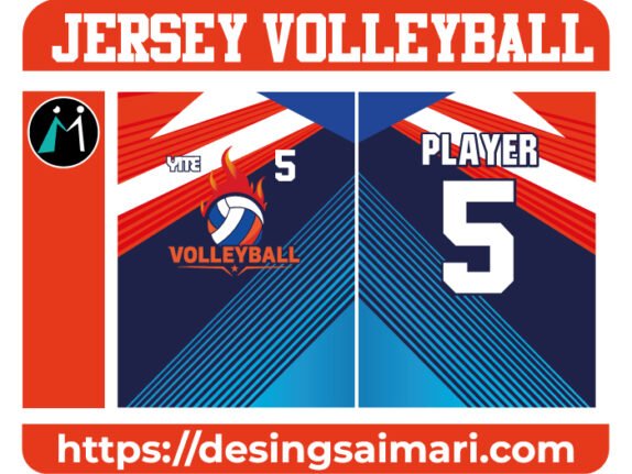 Jersey Volleyball Orange Blue