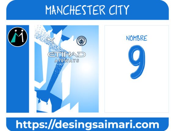 Manchester City Grunge Blue Concept