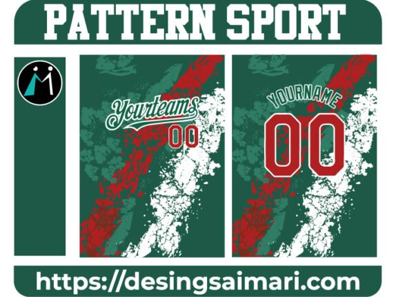 Pattern Sport Green and Red