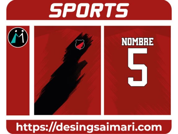 Jersey Rojo_Negro Grunge