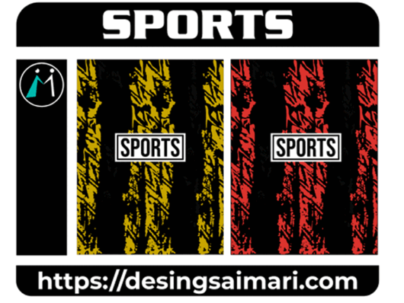 Sports Grunge Yellow Red