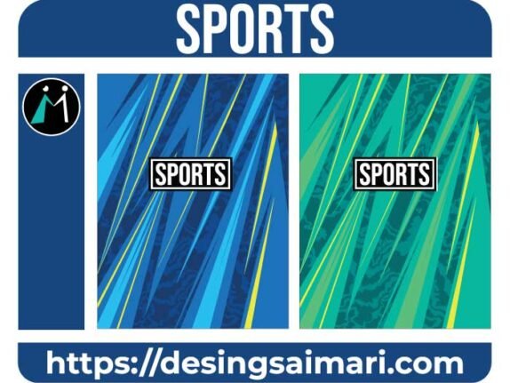 Sports Geometric Lines Blue